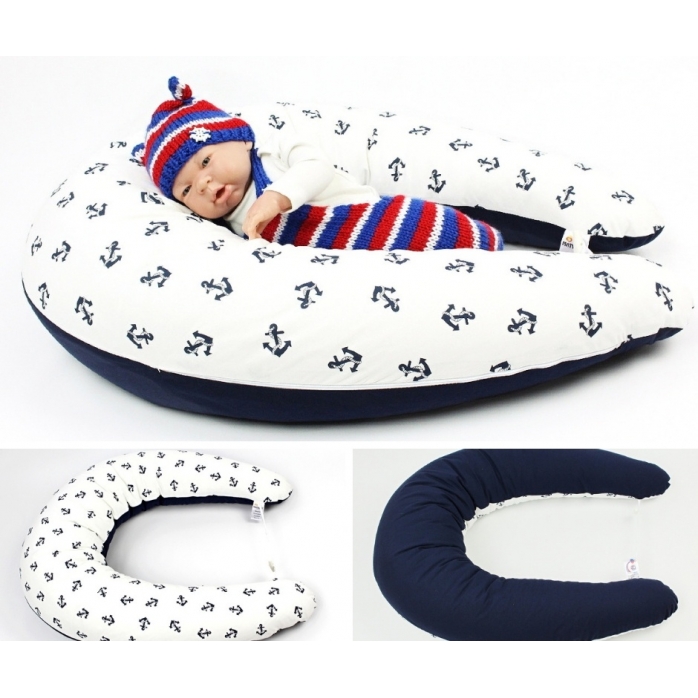 Těhotenský a kojicí polštář Maxi KOTVY 100% bavlna